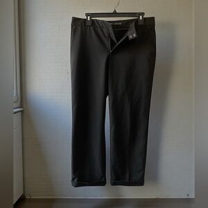 ZARA Basic Black Straight Leg Trousers Womens M Work Pants Office Career Minim